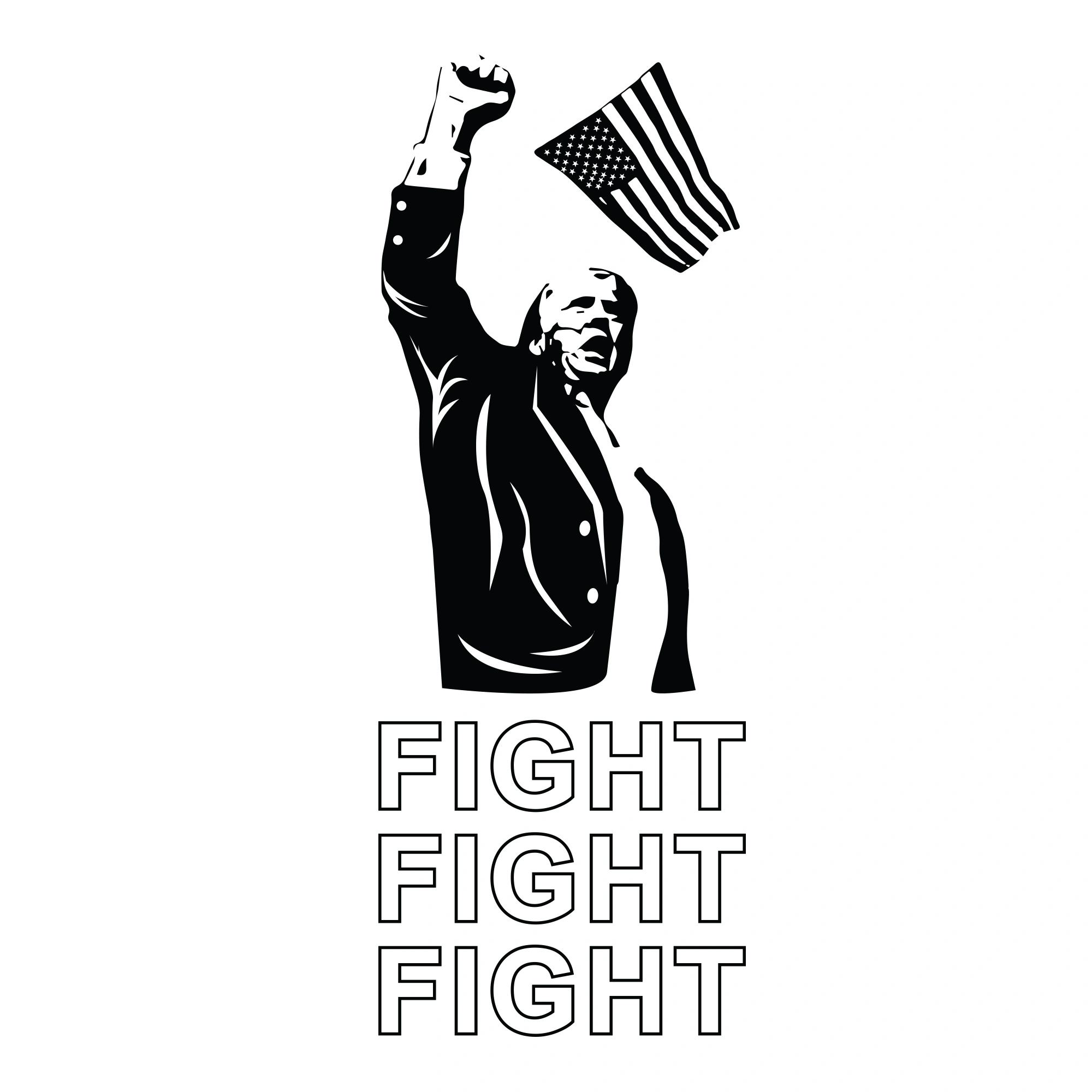 Trump Fight 2024 Stamp - Black hover